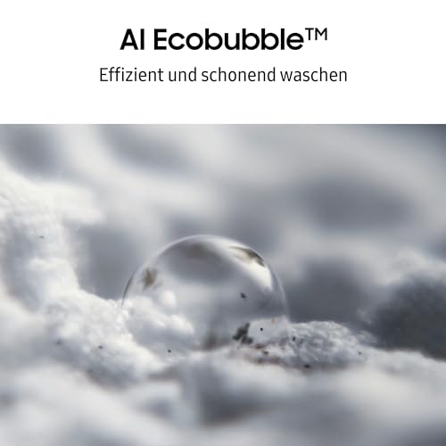 Samsung WW90DG5G34AEEG Waschmaschine WW5100D SLIM, 9 kg, EEK: A (-10%), Nur 48 cm tief, Dampfprogramm, AI Energy Mode, Ecobubble, WiFi, Mikroplastik-Programm, AI Wash, SuperSpeed 39 Min., Weiß