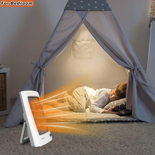 Bild 4 - Infrarot Standheizstrahler, Heizer Heizstrahler Halogen Heizung Beheizung Infrarotheizer 2 Heizstufen für Betrieb im Schlafzimmer Büro Wohnzimmer