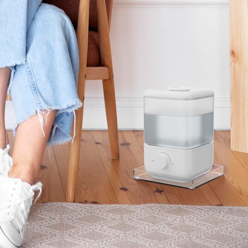 Acrylic Humidifiers Tray for LEVOIT Top Fill Humidifiers 2.5L Tank, Leak-Proof Tray for Humidifiers, Anti-Slip & Moisture-Proof Humidifier Tray Floor Drying Stand for Floor Surface and Blanket, Clear