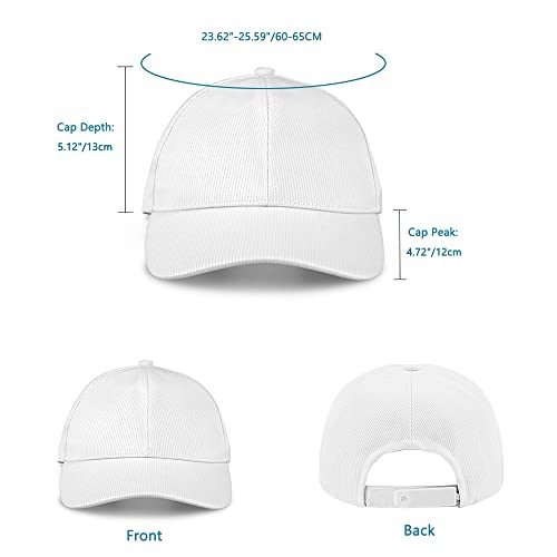 Vecance Fiber Optic 7 Color Luminous Baseball Cap For Music Festival Night Party, Led Light Up Glow Hip Hop Punk Baseball Hat (White) #TOP3