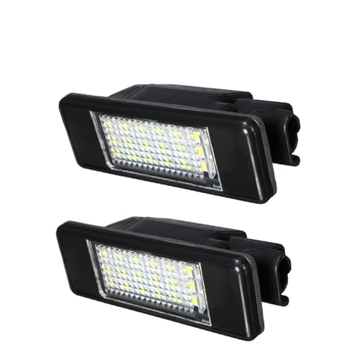 Luz de matrícula blanca para Peugeot 3008 y 407 con 18 LED de alta visibilidad trasera