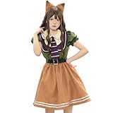 [DECEED] ハロウィン ジュディ ニック コスプレ 可愛い ウサギ警察 詐欺師 仮装 ロリータ レディース 動物大都会cosplay 大人 イベント用 警察官 婦警仮装 5点セット (キツネ詐欺師, S)