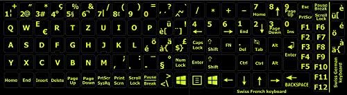 4Keyboard Glowing Fluorescent Swiss (French and German) Keyboard Sticker image 2