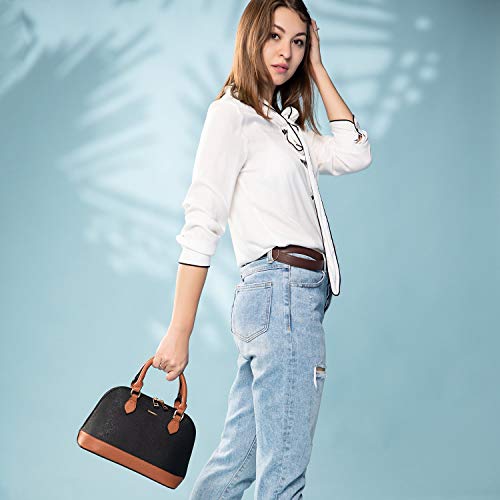 Image of LOVEVOOK Purse for Women Crossbody Bags Classic Double Zip Top Handle Dome Satchel Bag