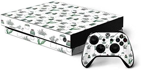 Skinit Decal Gaming Skin compatible with Xbox One X Console and Controller Bundle - Originally Designed Succulent Pattern Design