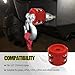 DWARFOO Rubber Winch Stopper, Winch Cable Hook Stopper, Silicone Rubber Stopper Protects Synthetic Winch Rope, Car Accessories Winch Rope Bump Shock Saver Dampener Absorbent Stopper (Red/White)