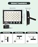 Sararoom 100W LED Flood Light Outdoor - 10000LM Outside Security Lights, 6500K Daylight White Floodlight with 156 LED Beads, IP66 Waterproof LED Spotlight for Garden Balconie Garage Warehouse - Image 3