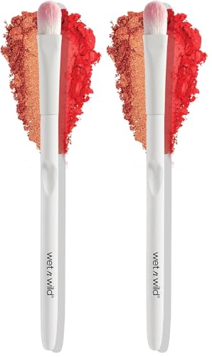 Image of wet n wild Eyeshadow Brush,Precision Blending Application,Soft Synthetic Fibers,Ergonomic Handle for Comfortable Precision Control,(Pack of 2)