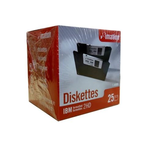 Imation - 3.5 DS-HD (2.0 MB) IBM PC Formatted - Black 25-Pack Cover