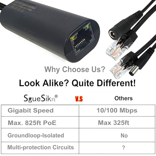 4-Pack PoE Splitter 12V 1.2A y Kit Adaptador Pasivo PoE Gigabit de 4 Pares - Bundle miniatura 6