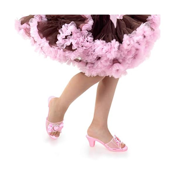 Mastom girls play set! Fashion princess dress up shoes and tiara (3 pairs of shoes + 1 tiara) role play collection for little girls - image 6