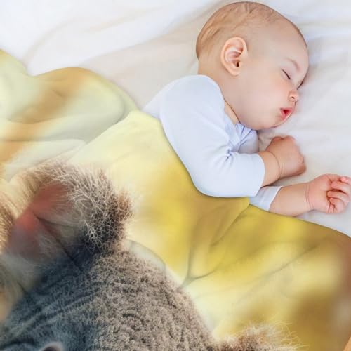 Manta de koala cálida y acogedora de 130 x 180 cm para sofá y cama 4