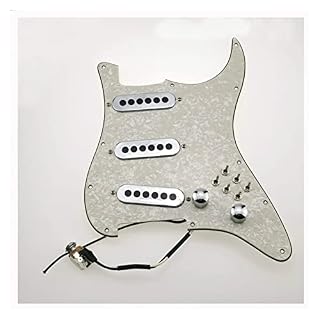 KLKL Strat Préwired Strat Chargé De Pickguard Chrome 1 Soudage Harnais De Câblage De Soudure Pickguard pré-câblé - Les Beatles, Paul McCartney, John Lennon, RIngo Starr, George Harrison
