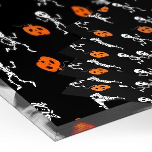 Bayson XX2405150003-DPP50 50 Pack Cute Skeleton Pumpkin Disposable Paper Placemats thumb #3
