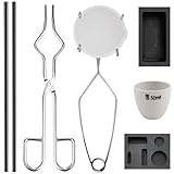 Metallschmelzset – Graphittiegel-Gießform, effizientes Schmelzgusssystem, Brennerset, Ausrüstung zur Herstellung von Schmuckgewichten | Hitzebeständiges Gießereiwerkzeug für den Heimgebrauch in der Ha