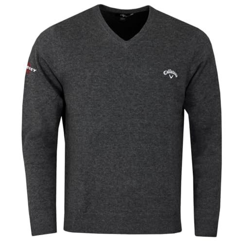 Image of Callaway Golf Mens Odyssey Long Sleeve Sweater - Charcoal Heather Tour - M