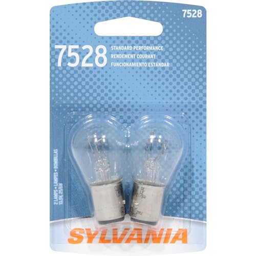 SYLVANIA 7528 Basic Miniature Bulb, (Contains 2 Bulbs) (7528.BP2)