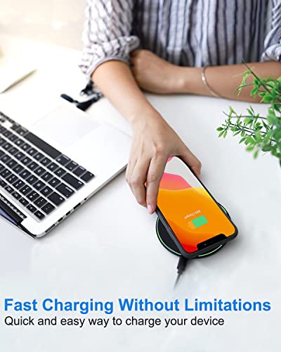 Wireless Charger For Samsung Galaxy S22/S22+/S21/S21+/S20/S20+/S10/S10+/S9/S8/S7/S6/Note 20/Note 10, Fast Wireless Charging Pad With 6.6Ft 3.2 Usb C Cable, Black. (No Ac Adapter)… #TOP2