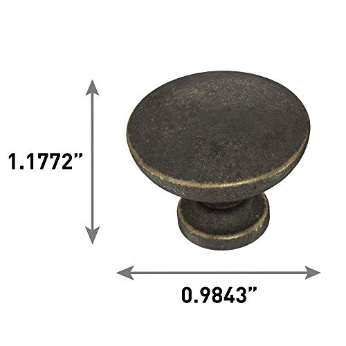 Franklin Brass Flat Top Round Kitchen Cabinet Knobs Or Drawer Knobs 1-3/16" (30Mm), 10-Pack Warm Chestnut Cabinet Hardware P29523K-Wcn-B #TOP4