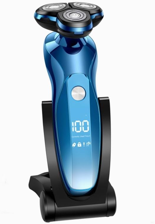 Head Shaver for Men, Electric Shaver Rotary Shaver Electric Razor Beard Trimmer Rechargeable Hair Cutting Shaving Machine Clipper for Men Waterproof (Color : ZN3013-2 with LCD)