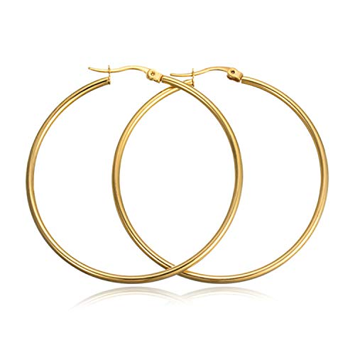 Onnea Pendientes Aro de Acero Inoxidable para Mujer Oro