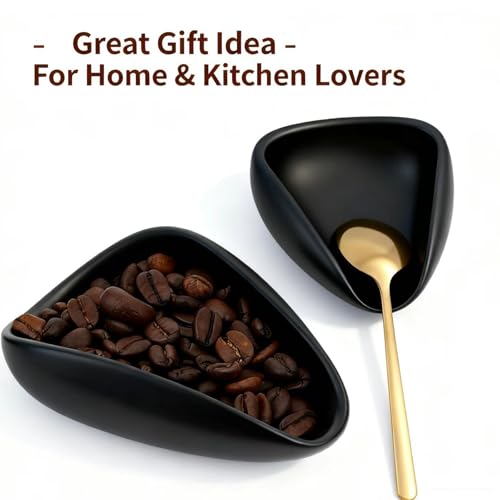 image for TEQKON Ceramic Coffee Bean Dosing Cup + Sprayer Gift Set, Spoon Rest, 