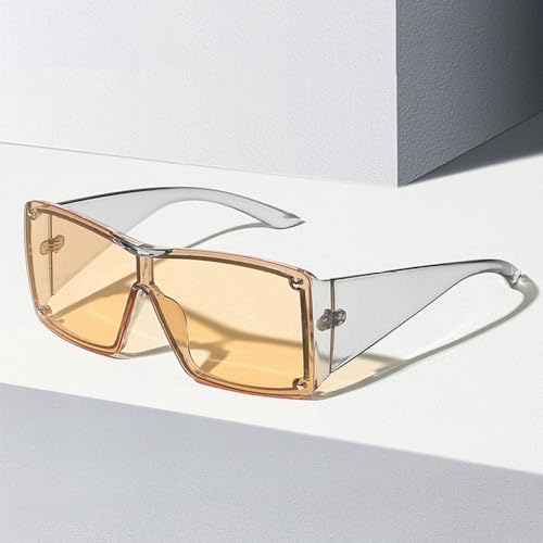 Lunettes de soleil carrées de luxe avec rivets rétro élégants - 3