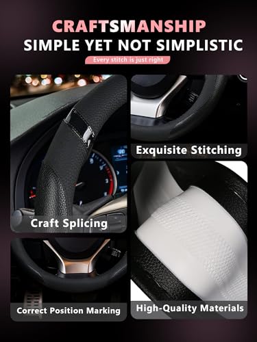 Steering Wheel Cover Customized Fit for Lexus RX270 RX330 RX350 RX400h ES200 ES300h NX200 NX300 NX350h UX200 UX260h UX300h GS300 GX350 IS300 IS350 IS200t CT200t (Black) - Image 5