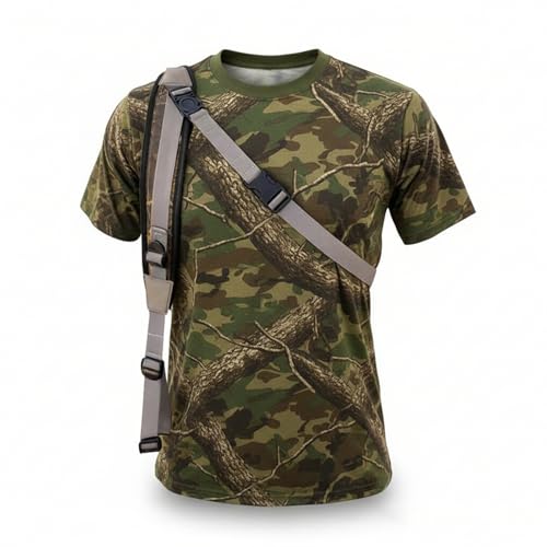 hellomaterials Stalker Sling - Premium Quality V2 | Built-in Rubber Anti-Slip pad, Universal, Adjustable (Camo)