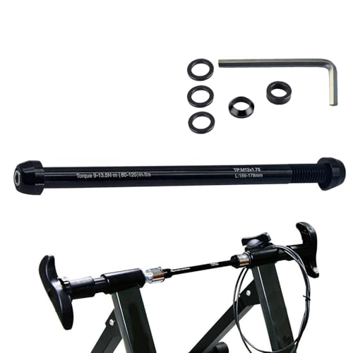 ロードバイク用トレーナー スルーアクスルスキュワー - サイクリング用トレーナー交換用車軸 - 取り付け簡単 ライディングアクセサリー 女性、男性、大人、ティーン向け。