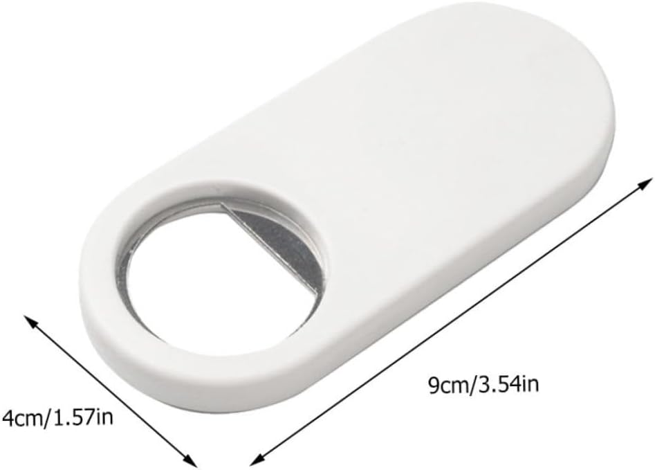 Multi-functional Bottle Opener Refrigerator Magnet White round Bottom Decor image 2