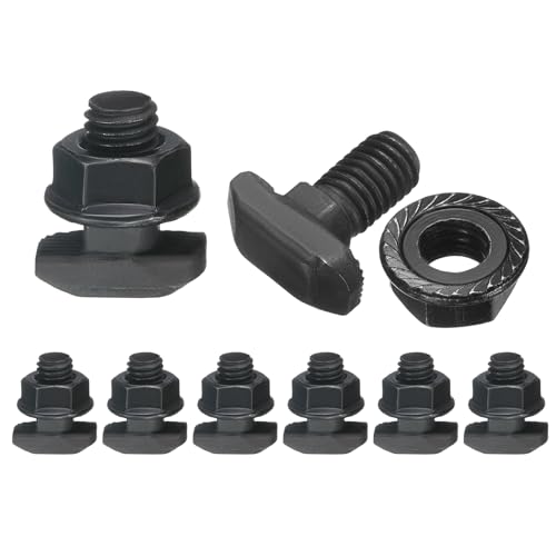 Pernos con ranura en T M8 uxcell para fijar perfil de aluminio serie 40 con tuercas hexagonales