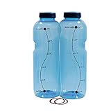2 Original Kavodrink Trinkuhr TRITAN Trinkflasche 1,0 Liter (rund) mit Silikon Dichtringen