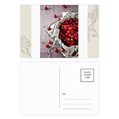 Carte postale merci fleurs et cerise pour décorer vos buffets d'été