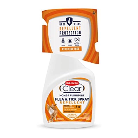 Bob Martin Clear | Flea Spray for Cats and Home | Controls Flea and Tick infestations in the Household (300ml) Cover