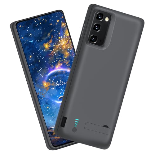 Sitong Upgraded Battery Case for Samsung Galaxy Note 20 5G, 6000mAh Rechargeable Extended Battery Charging Charger Case, Add 100% Extra Juice (6.7 Inches) Black