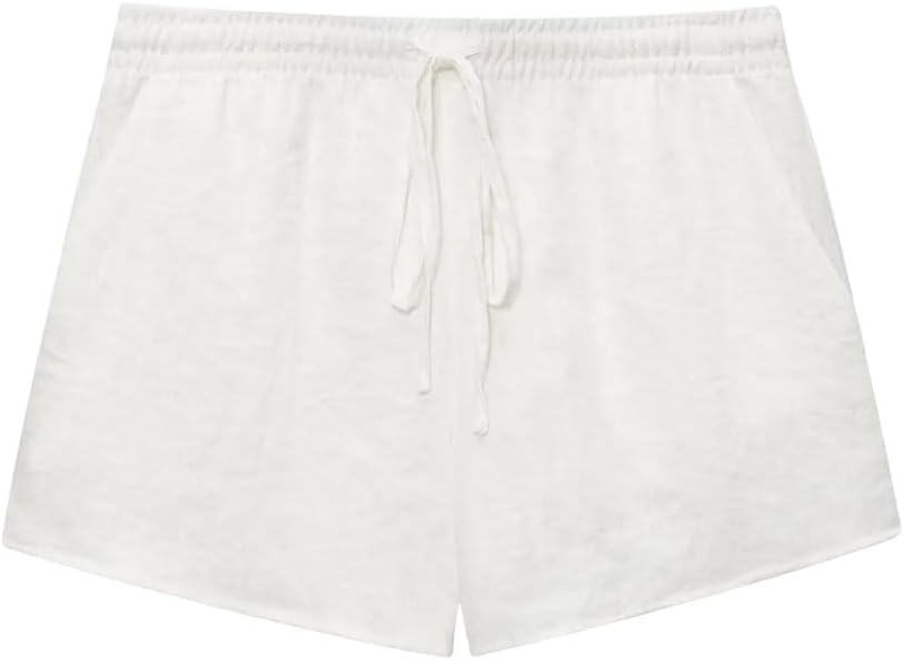 Women's Sleeveless V Neck Ruffle Trim Top and High Waist Shorts Loungewear Set