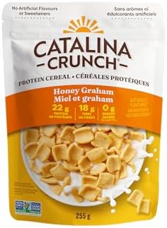 Catalina Crunch Honey Graham Cereal, Keto-Friendly, High Fibre, High Protein, Zero Sugar, 255g