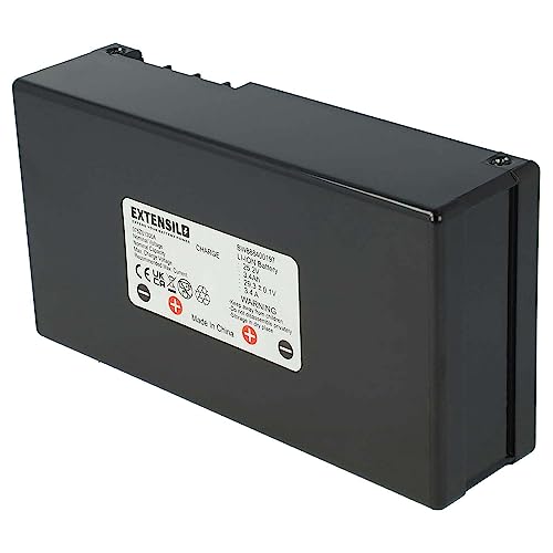 EXTENSILO Batería Recargable Compatible con Wiper C Xe, Ciiky XE, Ciiky XH, C12, C20, C6, C8, Joy Robot cortacésped (3400 mAh, 25,2 V, Li-Ion)