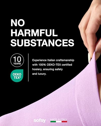 Image of sofsy 10-Year Hosiery Craftsmanship - Italian 40 Den Run Resistant Opaque Tights for Women | High-Waist, Reinforced Toe