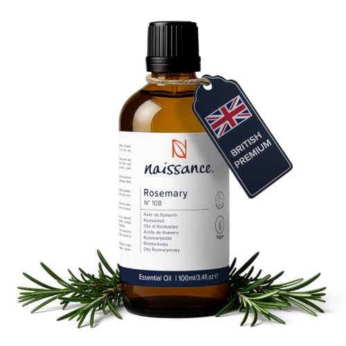 Naissance Rosmarinöl (Nr. 108) - 100ml - 100% Naturreines Rosmarin Ätherisches Öl für Naturkosmetik - Haare Wachstum, Aromatherapie, Duftlampe - Duftöl für Aroma Diffuser