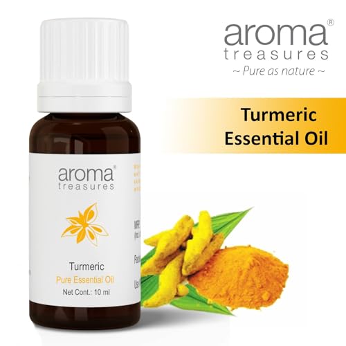 Image of Aroma Treasures 100% Pure Turmeric Essential Oil - Natural Turmeric Oil for Skin, Hair, and Aromatherapy - Therapeutic Grade Turmeric Oil - 10ml