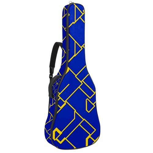 Sac pour guitare universel 101,6 cm étui imperméable bleu multicolore