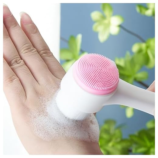 Escova de limpeza facial, Skin Care, 2 em 1, dupla face, massageador facial de silicone, limpeza profunda, manual - Cores Variadas