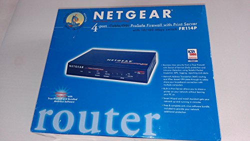 Netgear FR114P Firewall Cable/DSL Router with Print Server