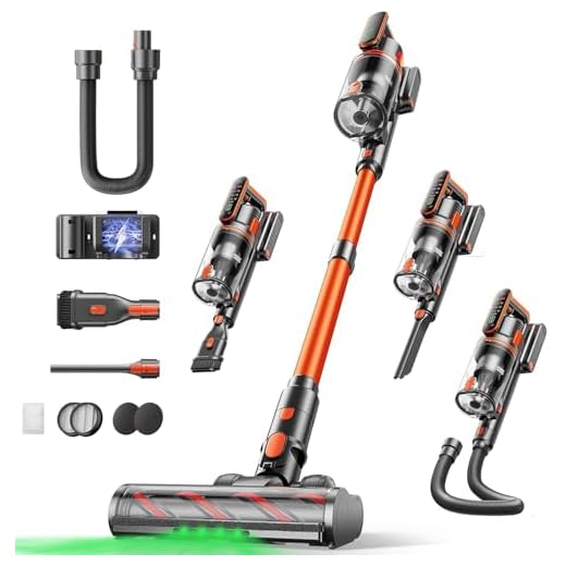 Fieety Kabelloser Akku Staubsauger mit 600W