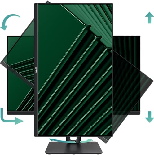 MSI PRO MP245PG 23.8 Inch Full HD Office Monitor - 1920 x 1080 IPS Panel, 100 Hz, Eye-Friendly Screen, VESA Mountable, Display Kit Support, 4-Way Adjustable - HDMI, DisplayPort, D-Sub (VGA)