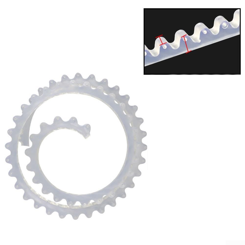 Tira de perfiles de goma flexible para carpintería con cadena de transmisión de rueda dentada para una replicación precisa de curvas en proyectos de carpintería (2 m)