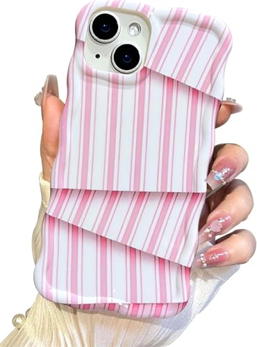 Coque iPhone 15 Plus rayée chic et ondulée pour sublimer votre style au quotidien