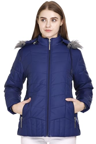 Image of RARE TIMES Women's Stylish Solid Full Sleeves Jacket | Winter Wear Quilted Jacket for Travelling | Regulaer Fit Puffer Jacket For Women